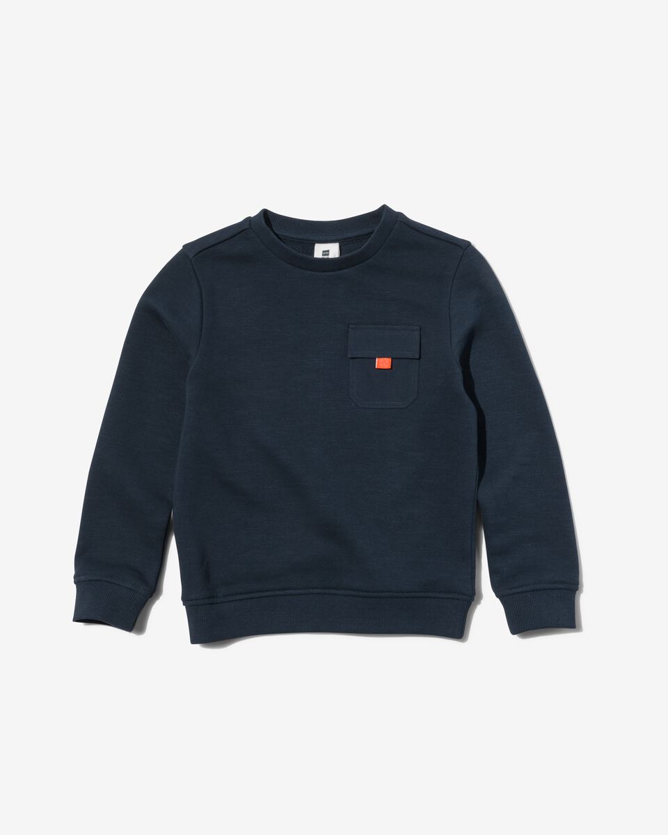 kinder sweater donkerblauw 146/152 - 30757631 - HEMA