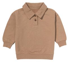 Baby-Sweatshirt mit Polokragen hellbraun hellbraun - 1000028645 - HEMA
