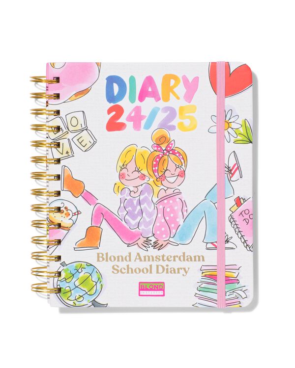 agenda scolaire Blond Amsterdam 24/25 avec spirale 19.2x15.7 - 14930204 - HEMA