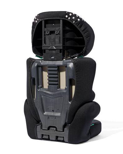 si&egrave;ge auto junior 106-150cm noir &agrave; pois blancs - 41770037 - HEMA