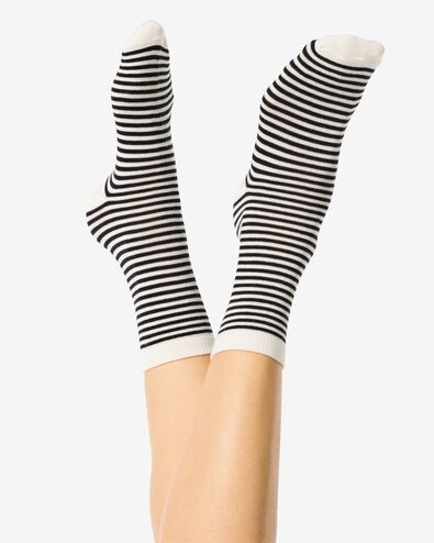 chaussettes rayures femme - 5 paires beige beige - 4280575BEIGE - HEMA