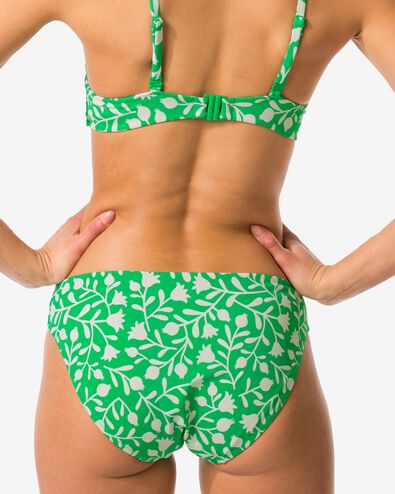 Damen-Bikinislip, mittelhohe Taille grün XL - 22351160 - HEMA