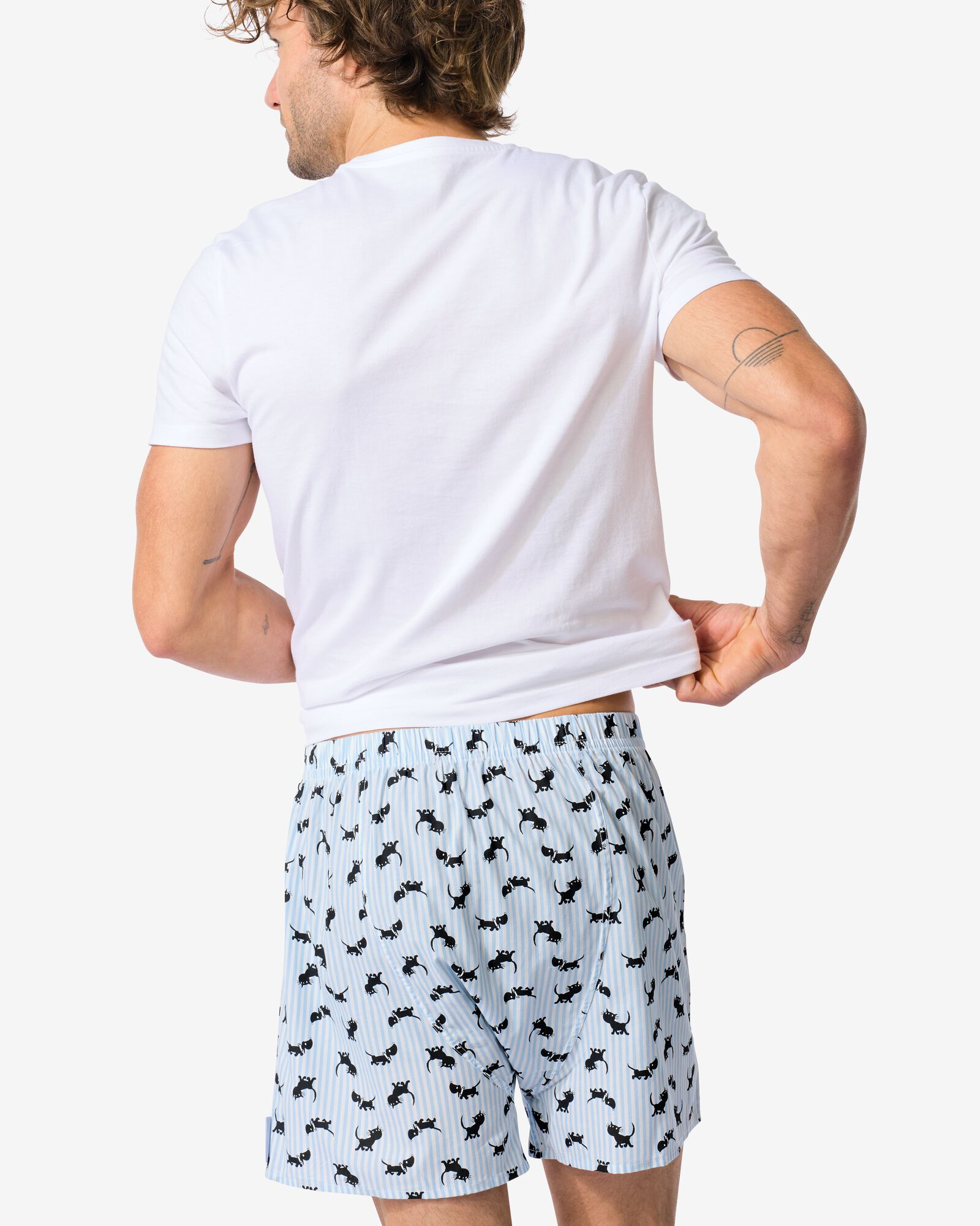 Takkie losse herenboxer strepen - 19190473 - HEMA