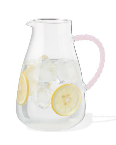 Wasserkanne Glas rosa - 41822216 - HEMA