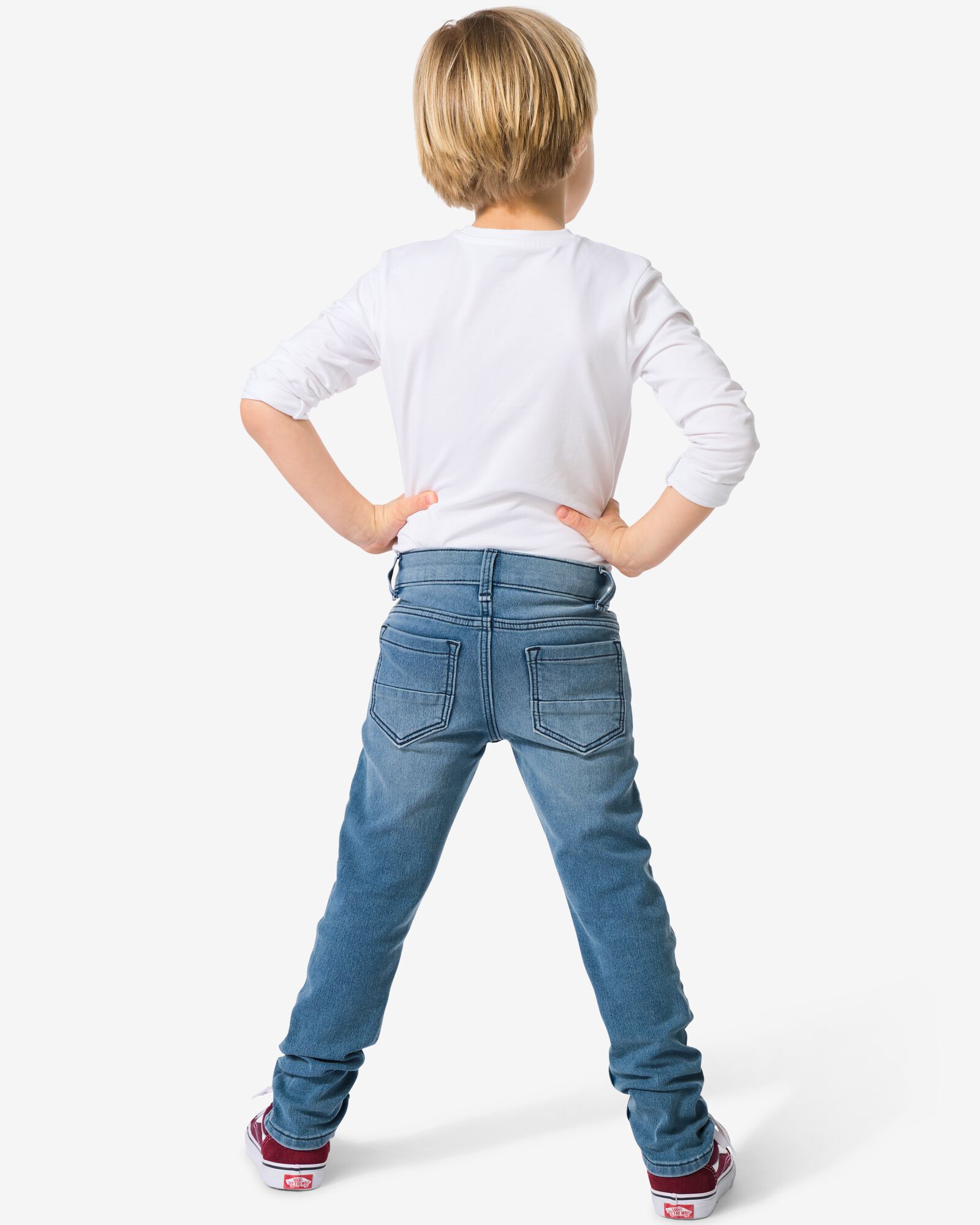 kinderbroek jogdenim skinny fit middenblauw middenblauw - 30776003MIDBLUE - HEMA