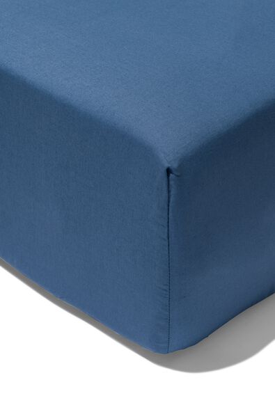 drap-housse boxspring coton doux 80x200 bleu - 5180101 - HEMA