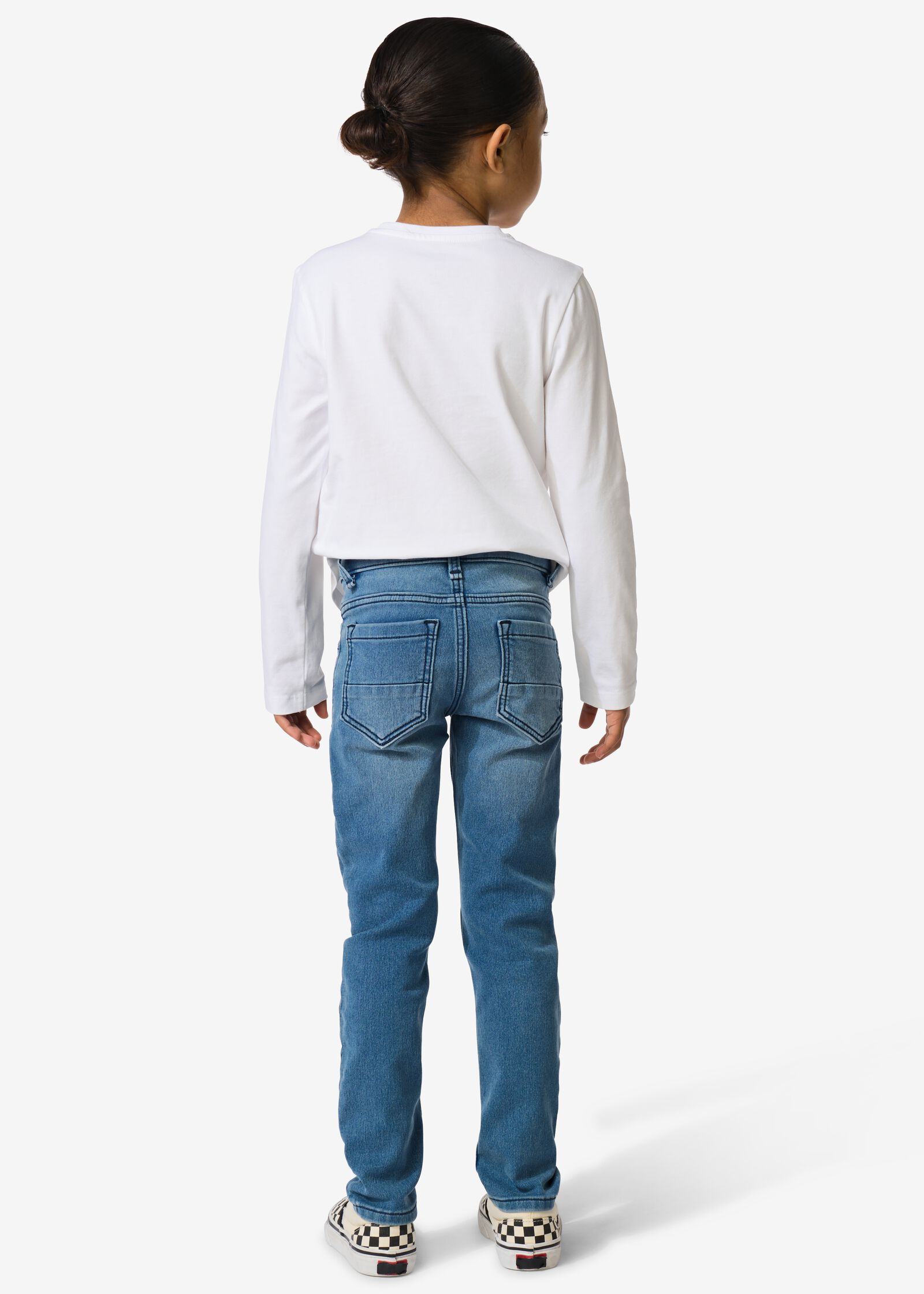 kinderbroek jogdenim skinny fit middenblauw middenblauw - 30776003MIDBLUE - HEMA