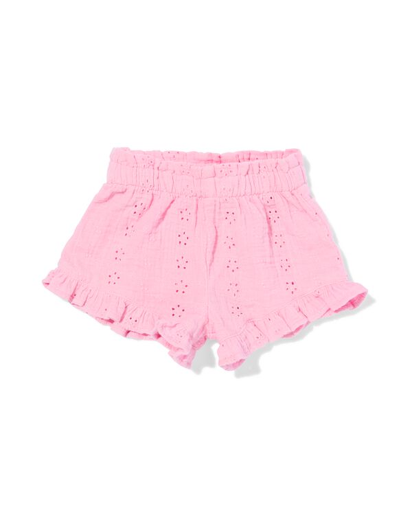 babyshort comfy fit broderie roze roze - 33004180PINK - HEMA