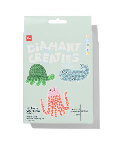 diamantcreaties stickers waterdieren - 3 stukis - 15900358 - HEMA