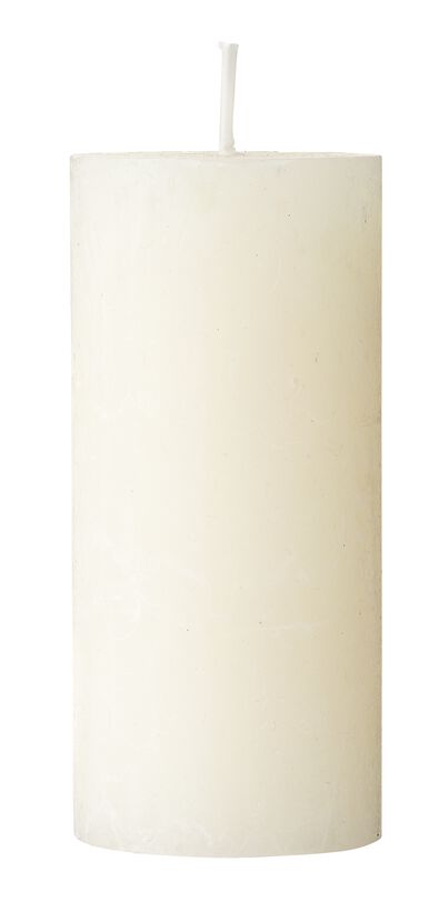 rustikale Kerze – 11 x 5 cm – cremefarben elfenbeinfarben 5 x 11 - 13503391 - HEMA