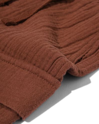 kindershort regular fit mousseline bruin bruin - 30714802BROWN - HEMA
