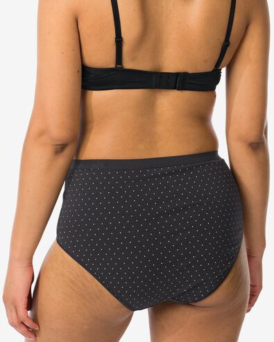 culotte haute femme en coton - lot de 2 noir/blanc noir/blanc - 19680906BLACKWHITE - HEMA