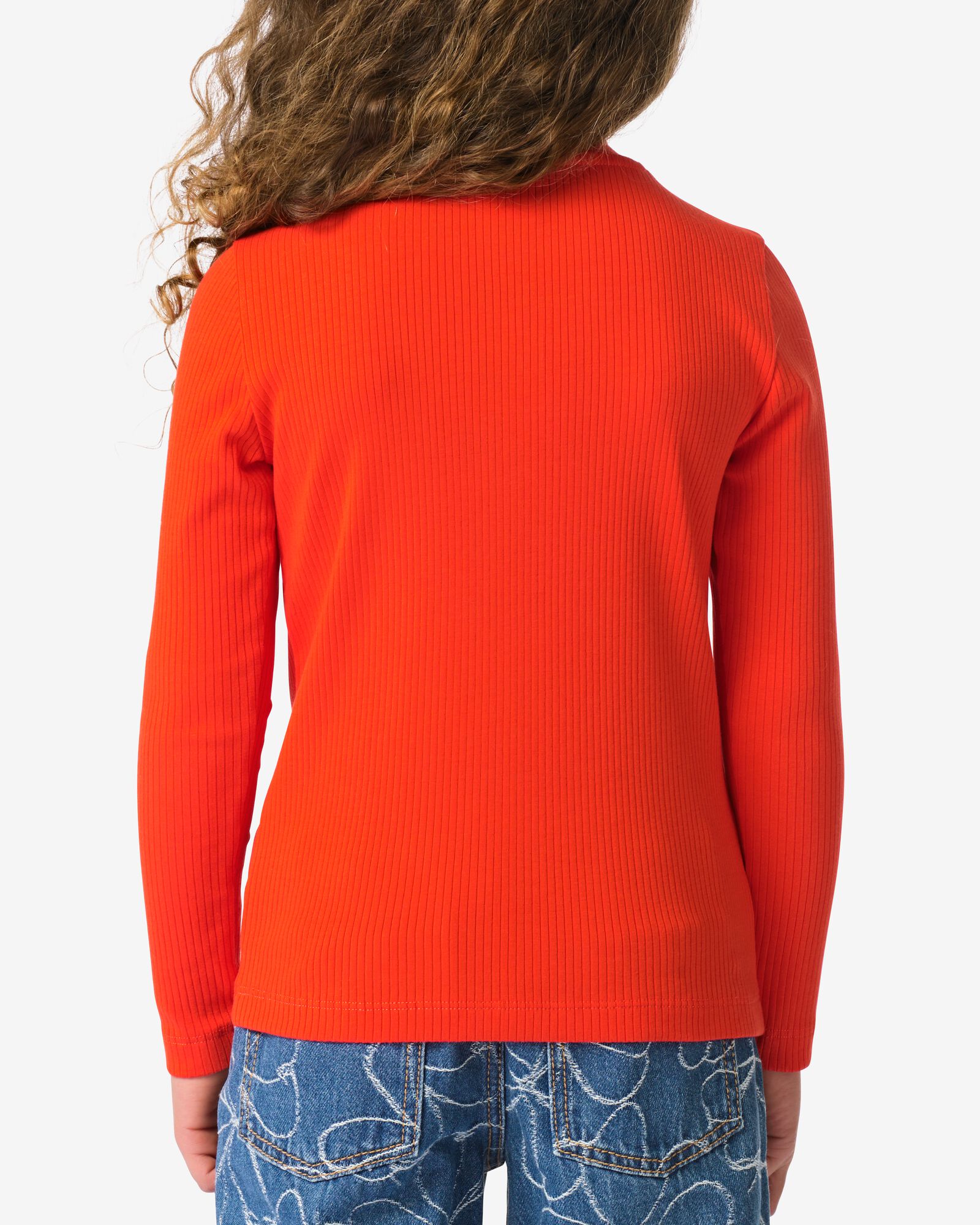 Kinder-Shirt, gerippt rot - 30859507RED - HEMA