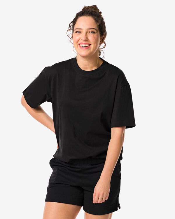 Damen-T-Shirt Do schwarz schwarz - 36259550BLACK - HEMA