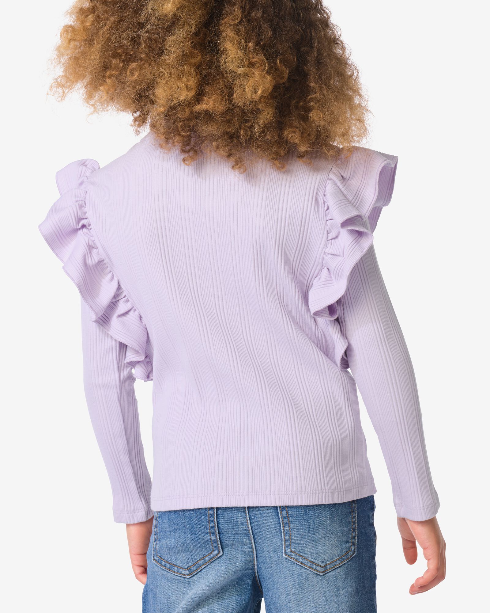 Kinder-T-Shirt, gerippt violett violett - 30841916PURPLE - HEMA