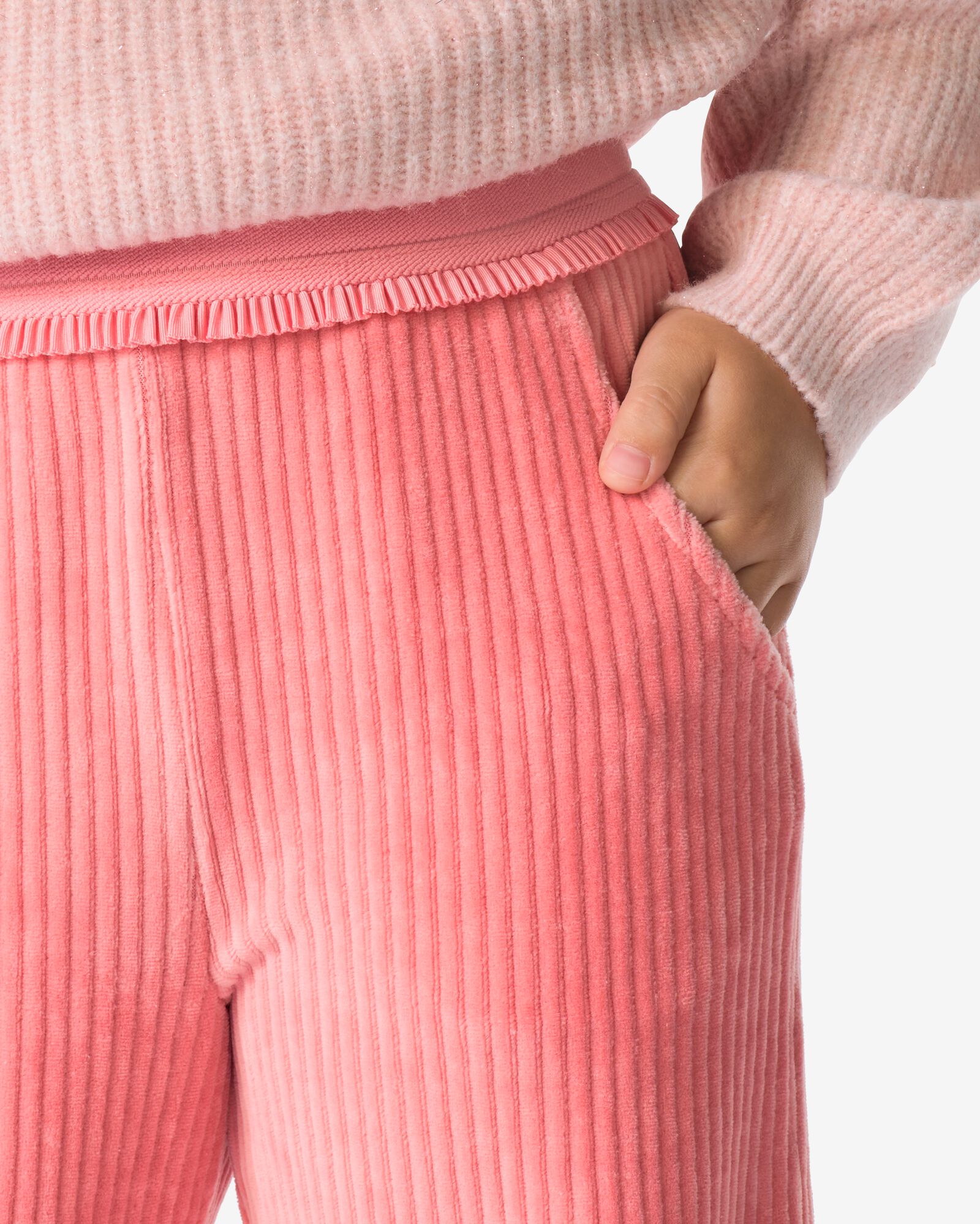 pantalon velours corduroy rose rose - 30834503PINK - HEMA
