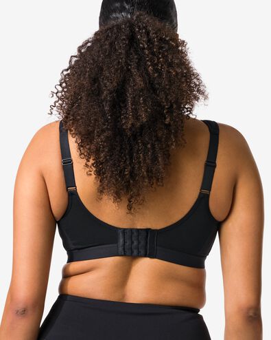 niet voorgevormde sportbh high support zonder beugel zwart zwart - 1000011982 - HEMA