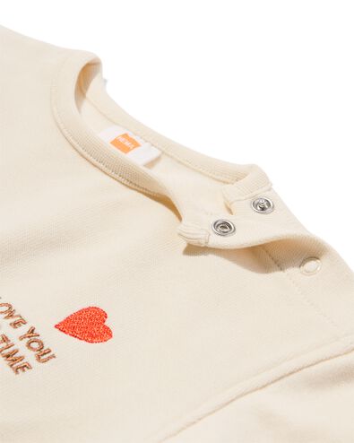 newborn sweater hartje ecru - 33443120ECRU - HEMA
