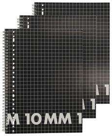 3er-Pack Collegeblocks, DIN A4, kariert (10 x 10 mm) - 14102928 - HEMA