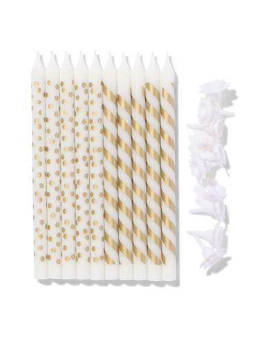 bougies de g&acirc;teau dor&eacute;es lot de 10 - 14250246 - HEMA