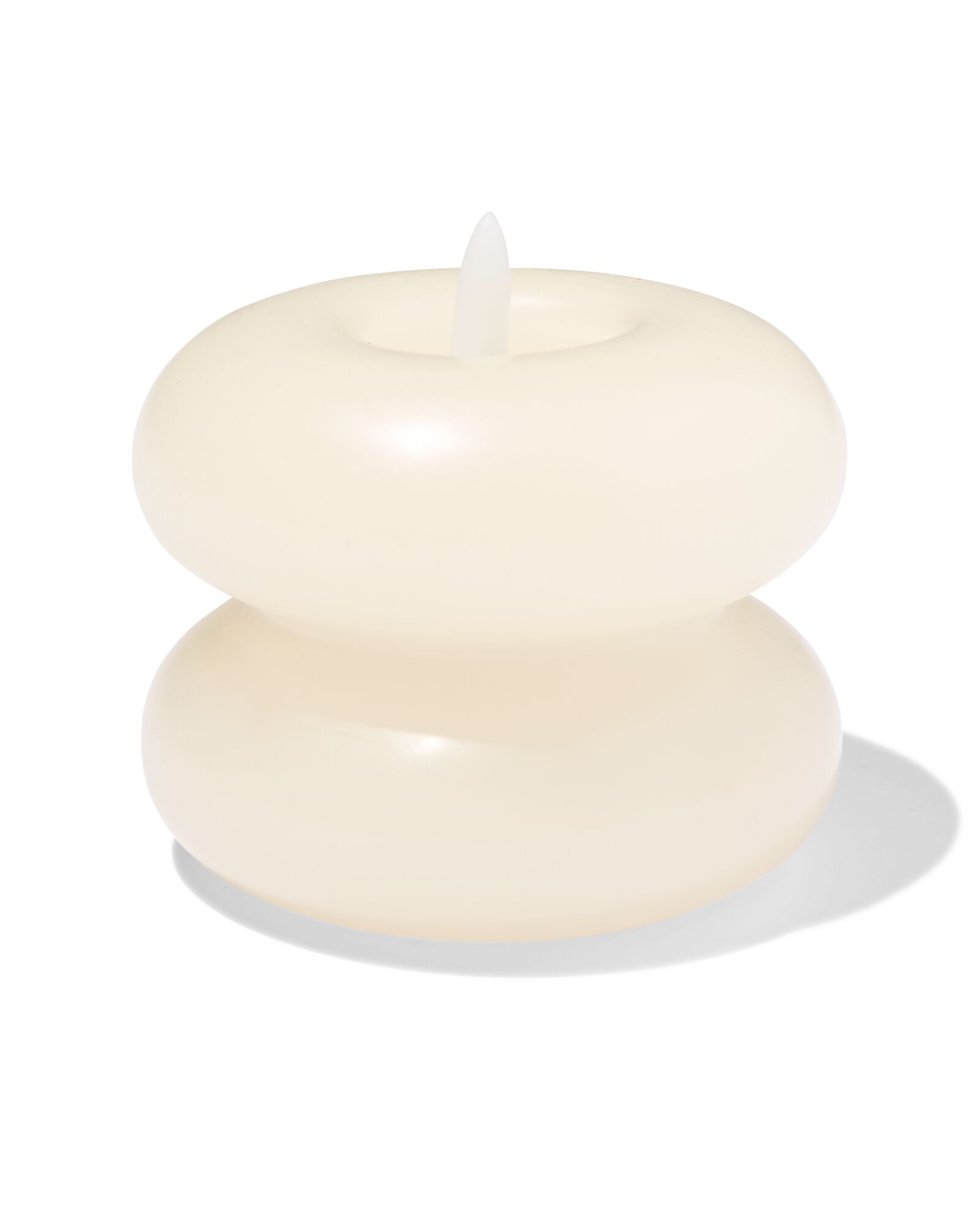 LED-Formkerze ⌀ 10 &times; 9,5 cm, elfenbeinfarbig - 13550171 - HEMA