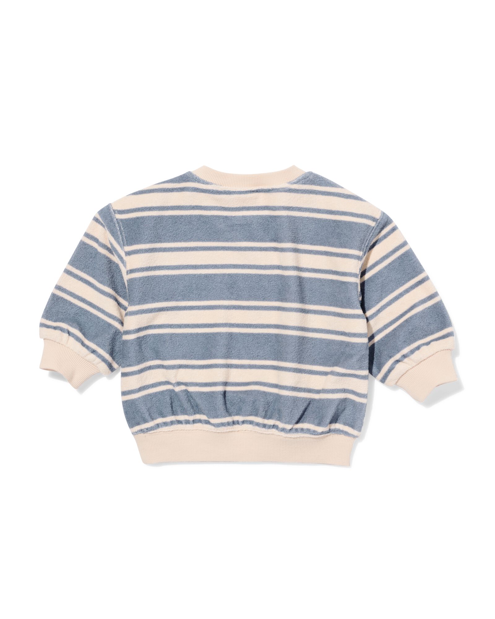baby sweater terry strepen blauw - 33165470BLUE - HEMA