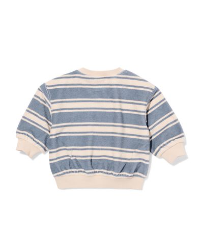 baby sweater terry strepen blauw - 33165470BLUE - HEMA