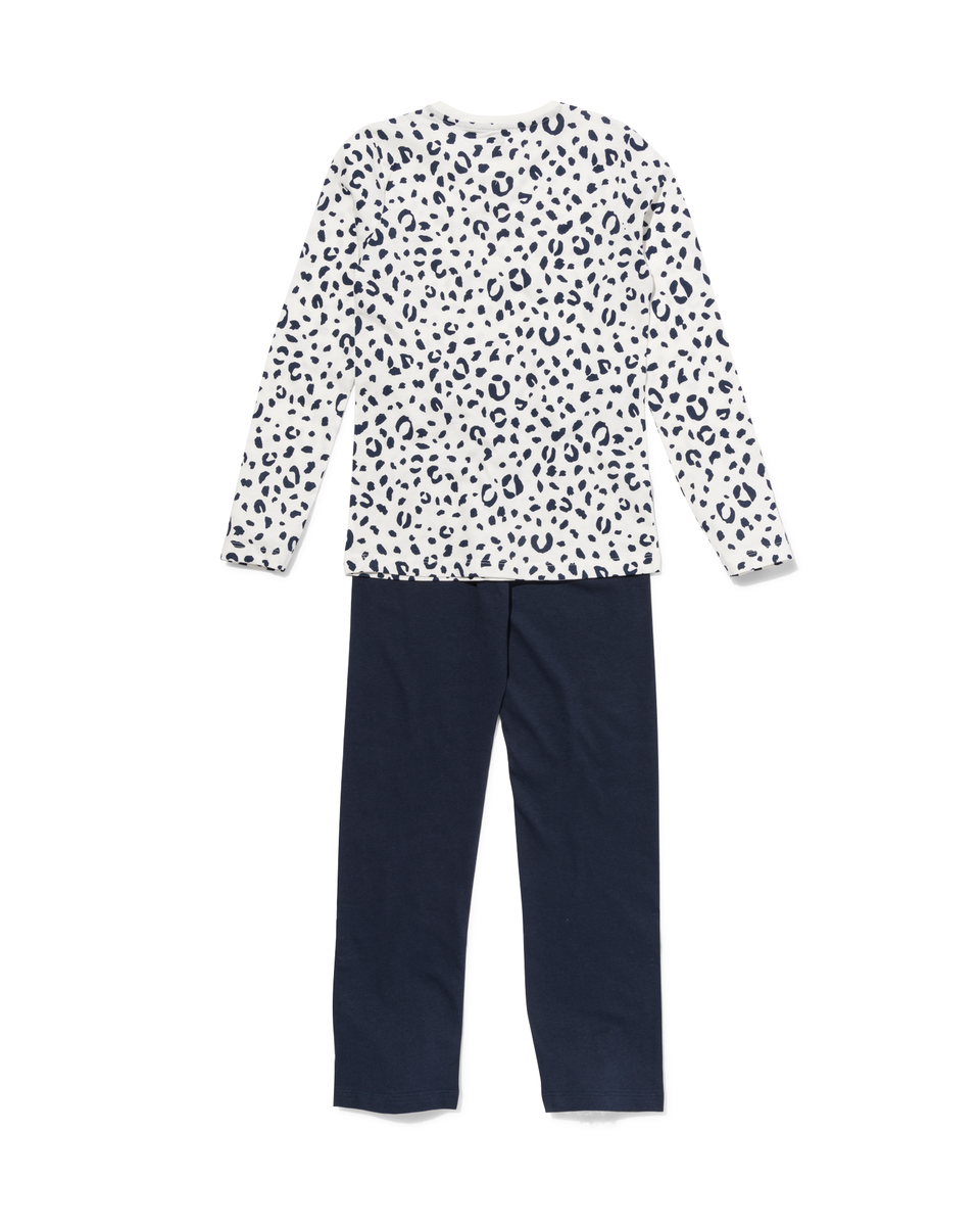 kinder pyjama katoen animal donkerblauw donkerblauw - 1000026562 - HEMA