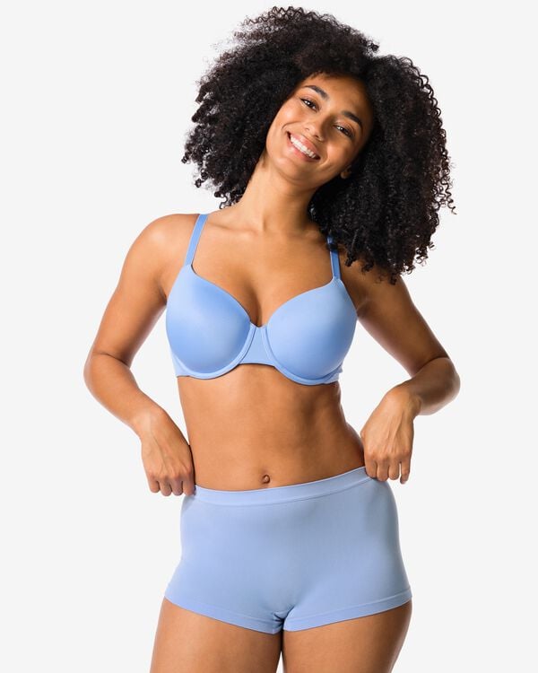 boxer femme sans coutures microfibre bleu bleu - 19602921BLUE - HEMA