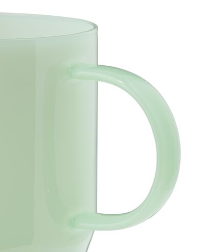 mug &agrave; cappuccino 400ml verre vert - 80660341 - HEMA