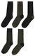 5er-Pack Herren-Socken, grafisch gemustert graugrün - 1000023338 - HEMA