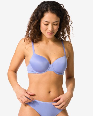soutien-gorge pr&eacute;form&eacute; avec armatures micro recycl&eacute;  bleu bleu - 21880300BLUE - HEMA