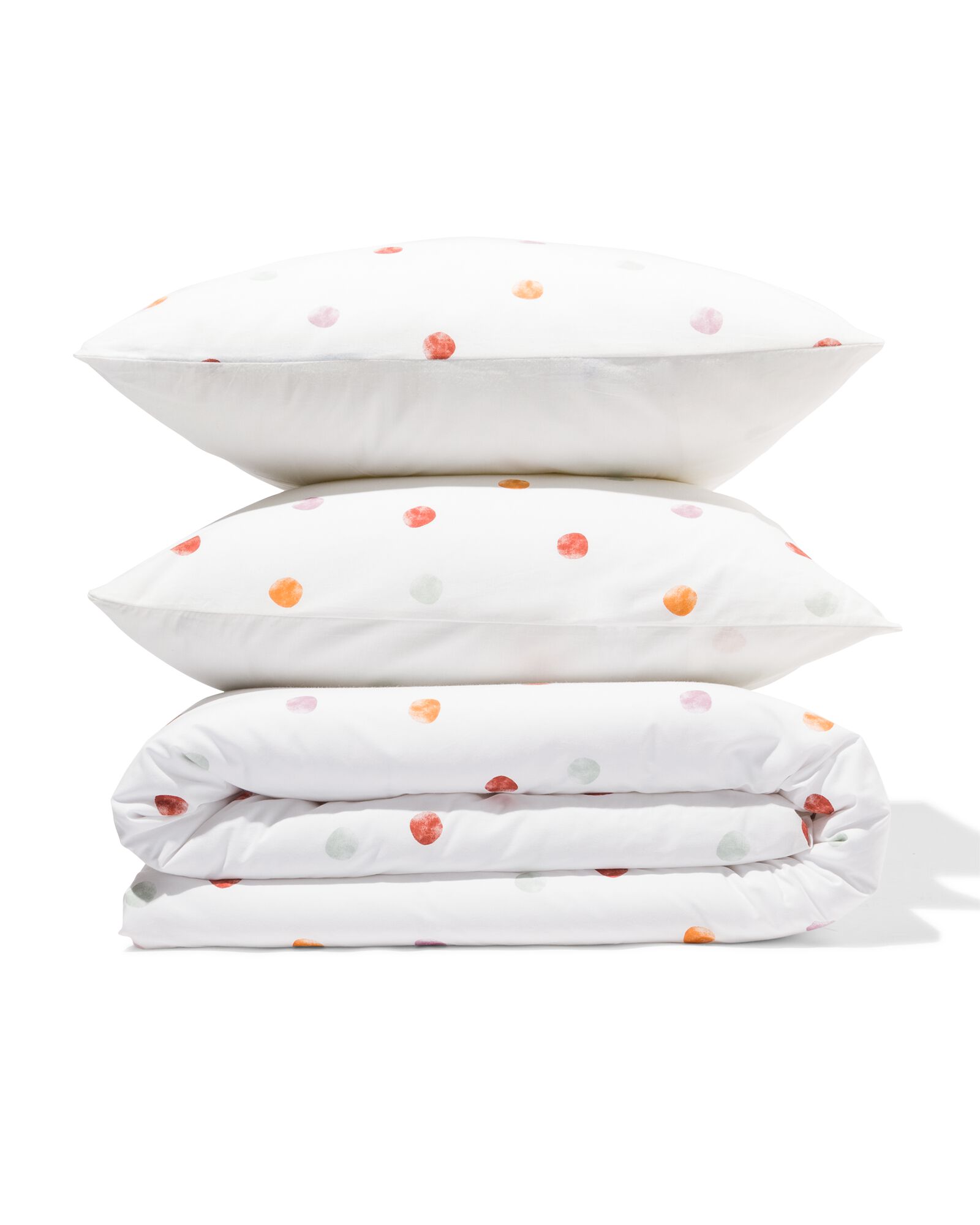 housse de couette en coton doux 200x200/220 pois blanc - 5790244 - HEMA