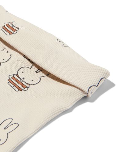 legging &eacute;volutif Miffy nouveau-n&eacute; c&ocirc;tel&eacute; &eacute;cru - 1000031980 - HEMA