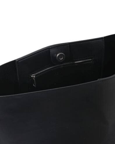 shopper leerlook zwart - 18760002 - HEMA