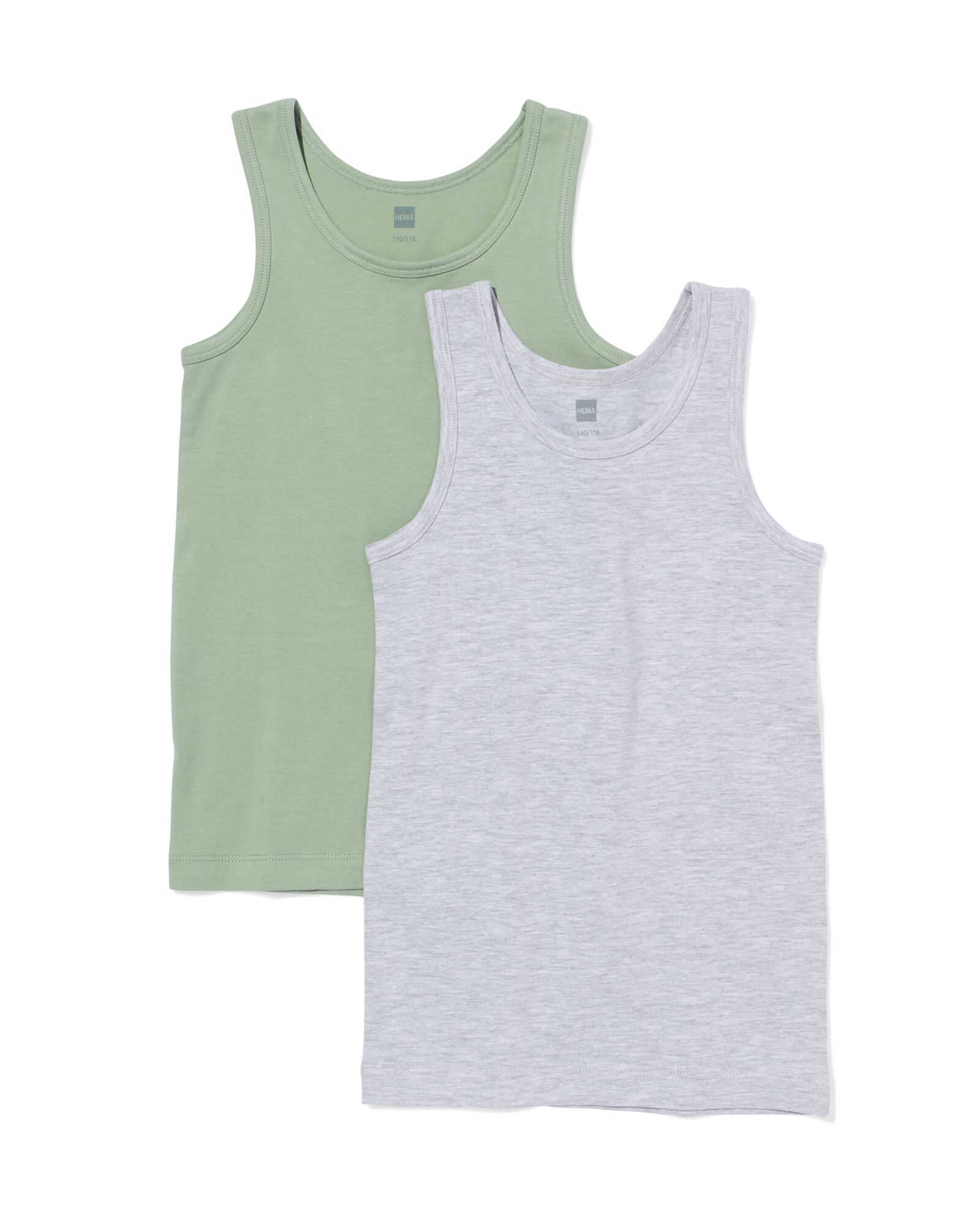 Kinderhemden &ndash; 2 St&uuml;ck gr&uuml;n gr&uuml;n - 19200040GREEN - HEMA