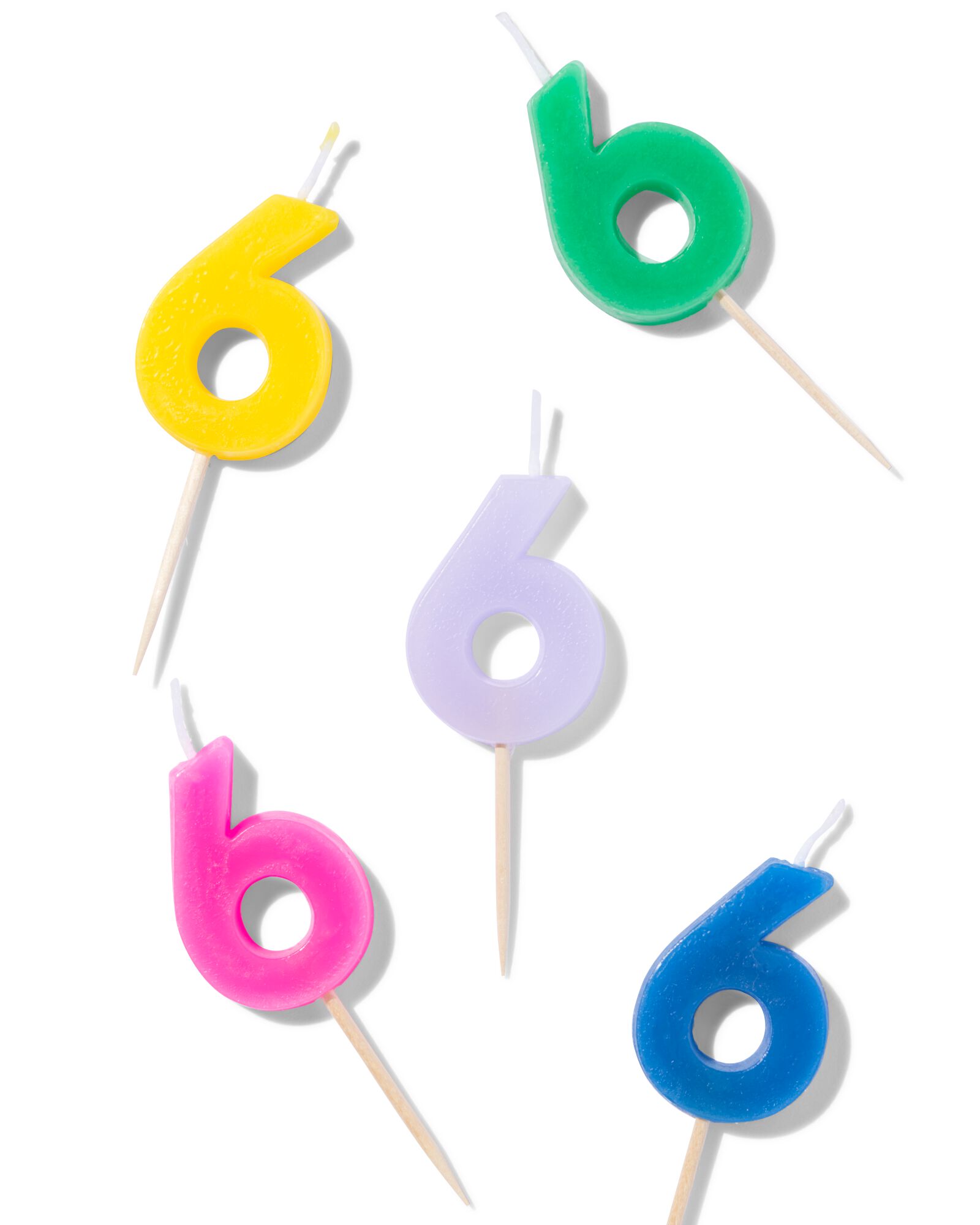 Bougie de g&acirc;teau chiffre 6  - 14250240 - HEMA