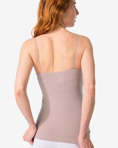 d&eacute;bardeur l&eacute;g&egrave;rement correcteur &agrave; bretelles spaghetti coton beige beige - 21540116BEIGE - HEMA