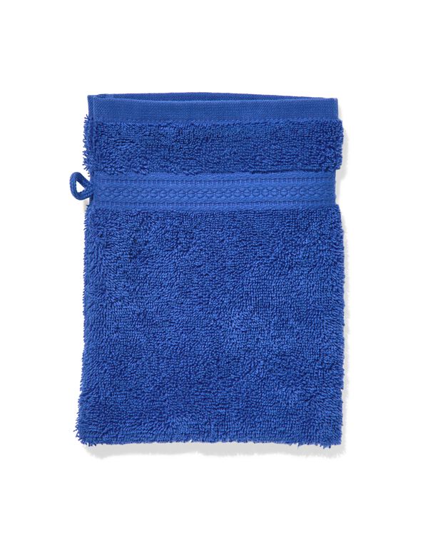 washand 16x21cm zware kwaliteit kobaltblauw - 5282862 - HEMA