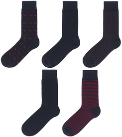 5er-Pack Herren-Socken, mit Baumwolle dunkelblau dunkelblau - 1000028312 - HEMA