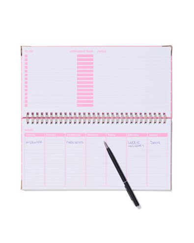 Schreibtischplaner mit Spirale 13 x 27 cm - 14130233 - HEMA