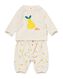 newborn kledingset broek en shirt met peren ecru 50 - 33481511 - HEMA