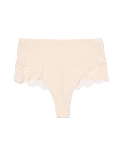 medium corrigerende string met kant lichtroze - 21590034LIGHTPINK - HEMA