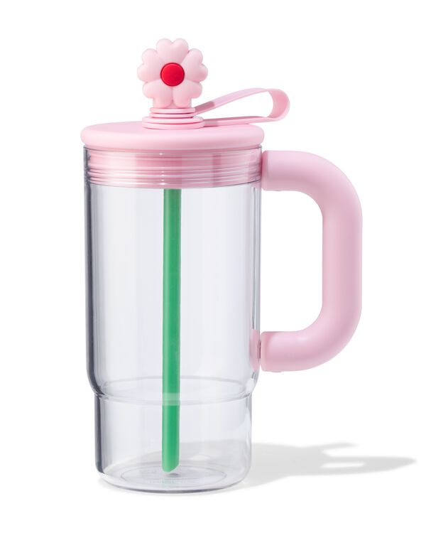 gourde 720 ml avec paille fleur - 61104501 - HEMA