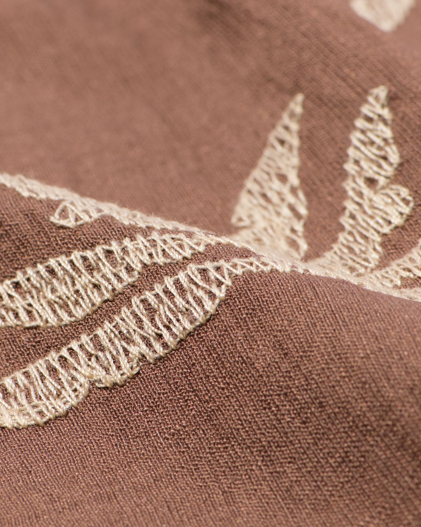 sjaal 60x60cm viscose geborduurd bladeren - 1760189 - HEMA