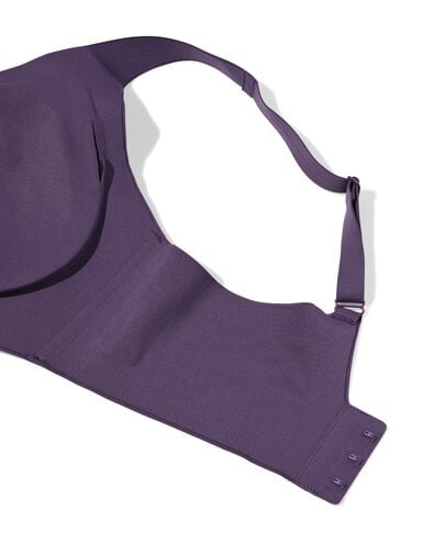 voorgevormde bh zonder beugel - ultimate comfort donkerpaars donkerpaars - 21801136DARKPURPLE - HEMA