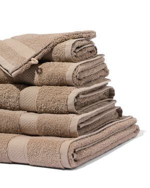 serviettes de bain - qualité épaisse taupe taupe - 1000029030 - HEMA