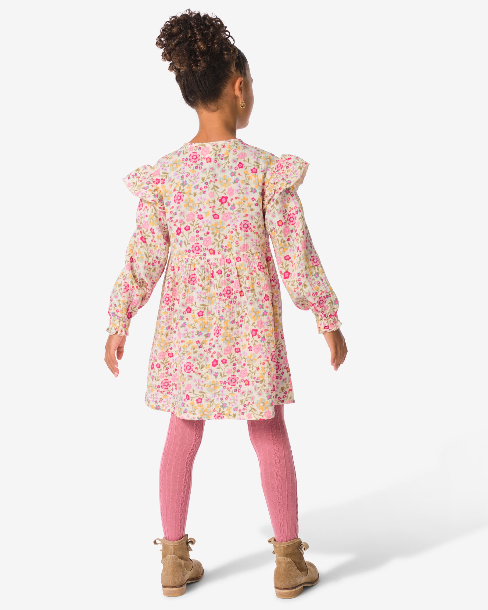 Kinderkleid mit Blumen ecru ecru - 30841359ECRU - HEMA
