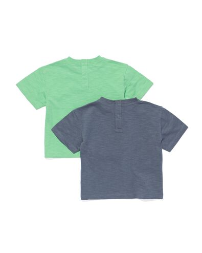 baby t-shirts - 2 stuks groen groen - 33102150GREEN - HEMA