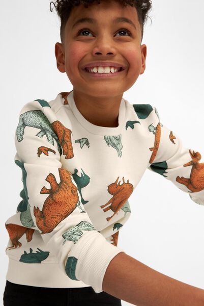 Kinder-Sweatshirt, Nashorn eierschalenfarben eierschalenfarben - 1000026085 - HEMA